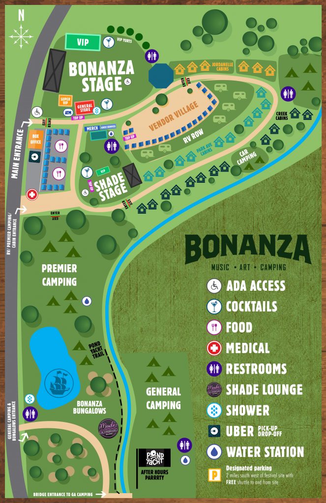 Festival Map Bonanza Campout